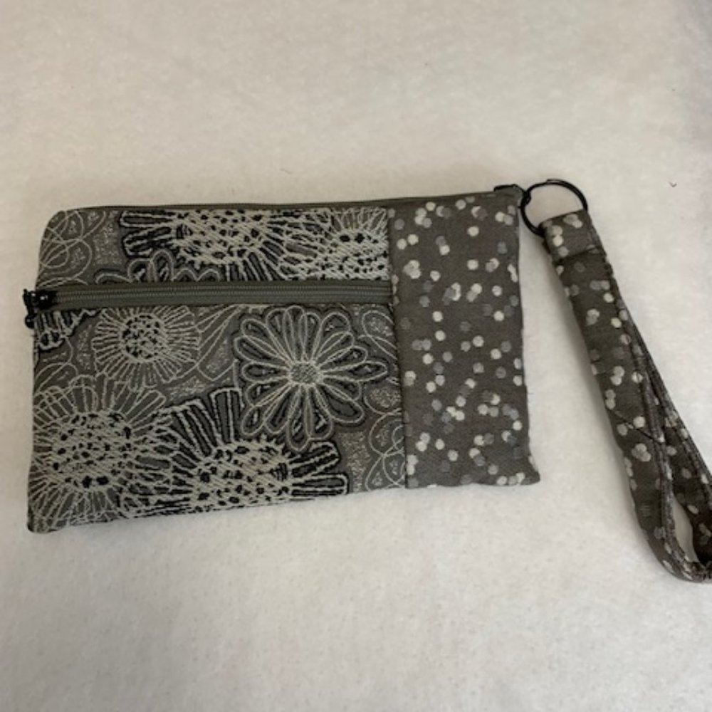 Gray Wristlet Purse
